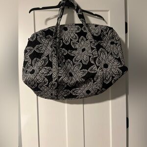 Vera Bradley Black and White Floral Quilted Bag